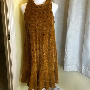 Maeve Rust Colored Lace Midi Dress